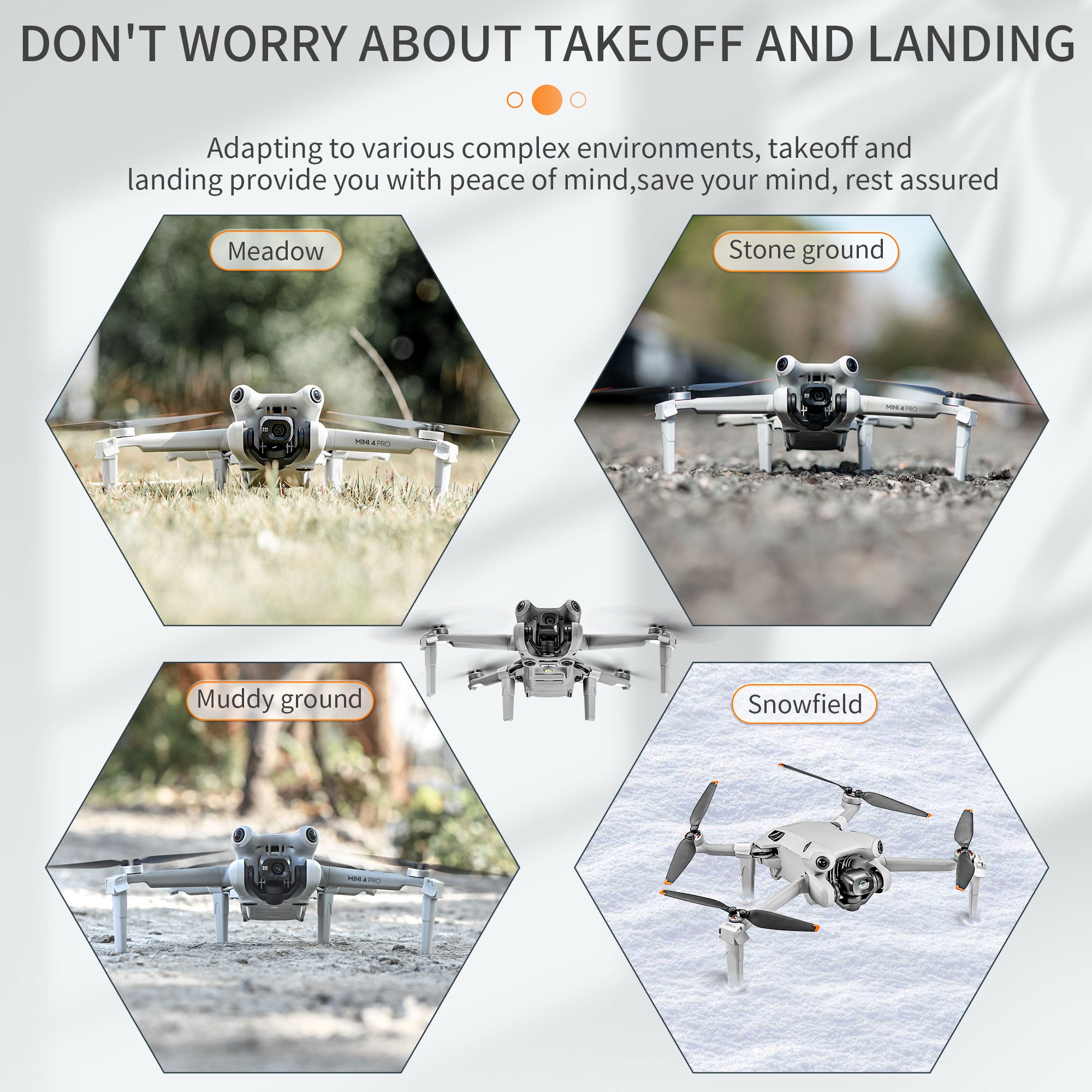STARTRC 1134476 For DJI Mini 4 Pro Split Type Heighten Landing Gear Drone Anti-drop Landing Stand Set STARTRC 1134476 For DJI Mini 4 Pro Split Type Heighten Landing Gear Drone Anti-drop Landing Stand Set